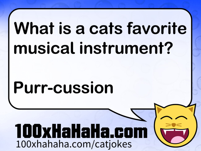 What is a cats favorite musical instrument? / / Purr-cussion