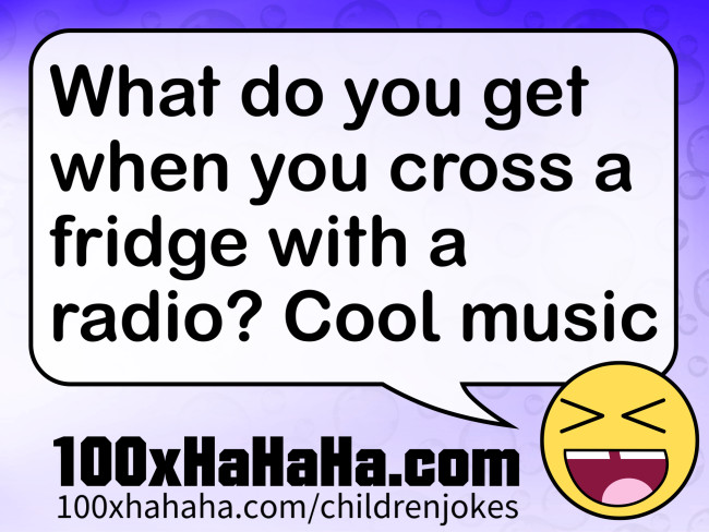 What do you get when you cross a fridge with a radio? Cool music
