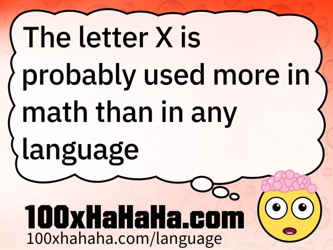 The letter X is probably used more in math than in any language