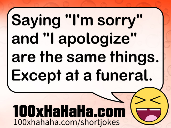 Saying "I'm sorry" and "I apologize" are the same things. Except at a funeral.