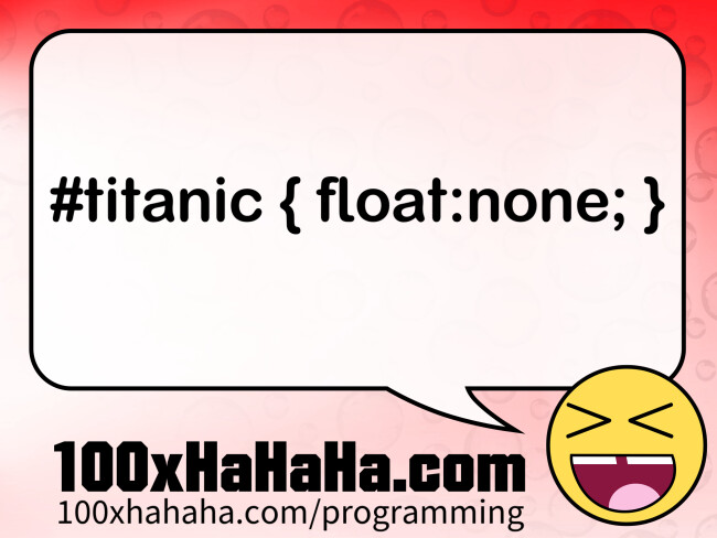 #titanic { float:none; }