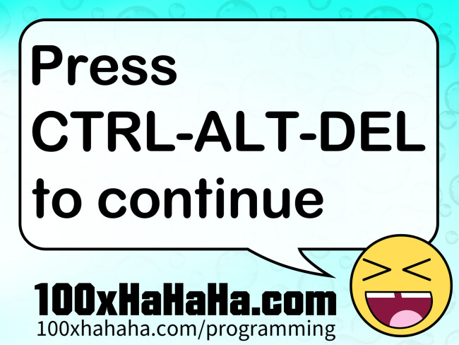 Press CTRL-ALT-DEL to continue