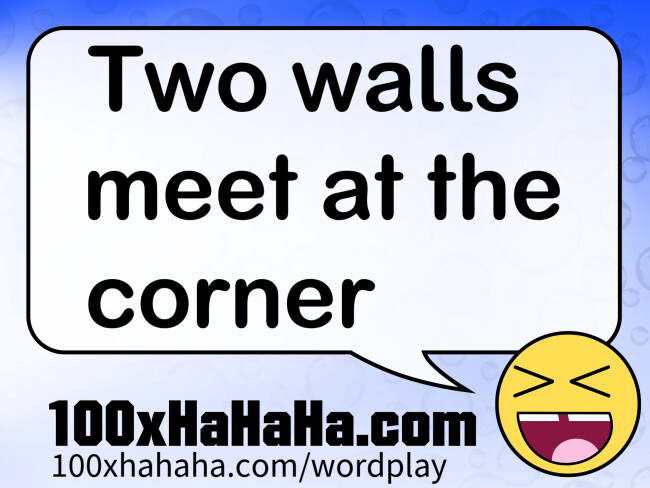 Two walls meet at the corner