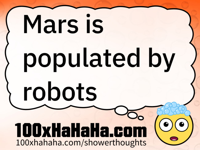 Mars is populated by robots