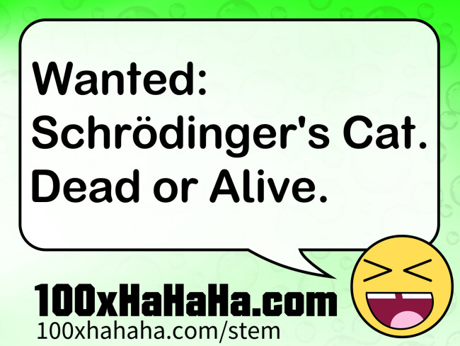 Wanted: Schroedinger's Cat. Dead or Alive.