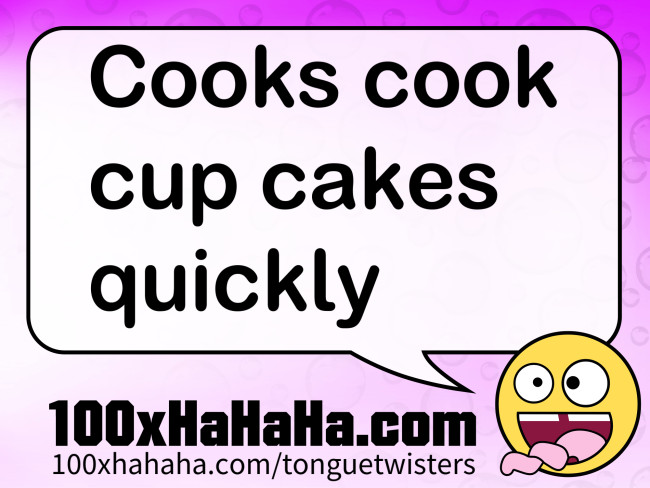 Cooks cook cup cakes quickly