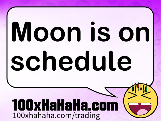 Moon is on schedule