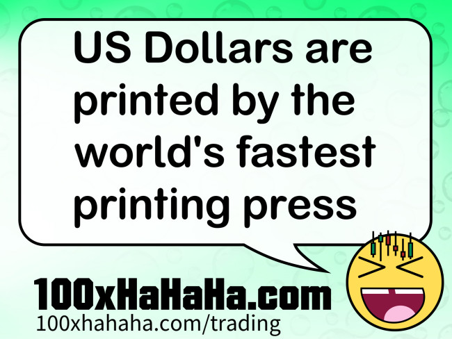 US Dollars are printed by the world's fastest printing press