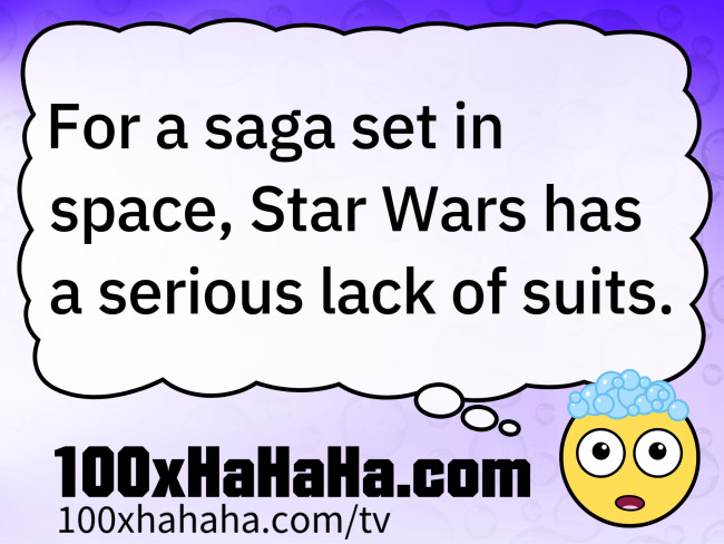 For a saga set in space, Star Wars has a serious lack of suits.