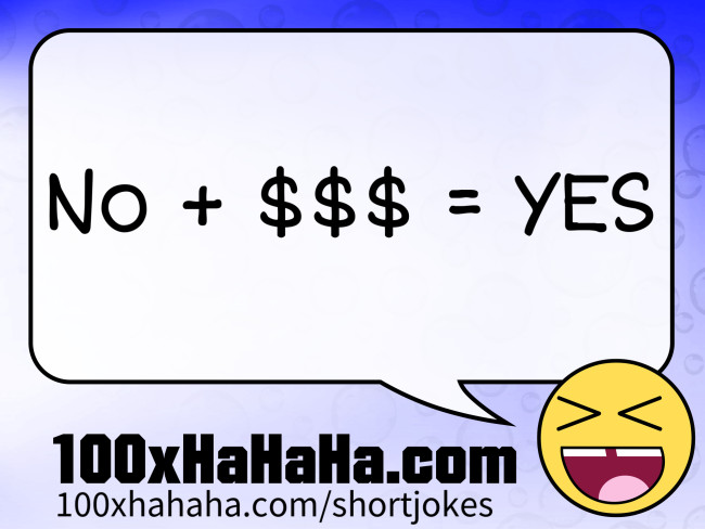 No + $$$ = YES