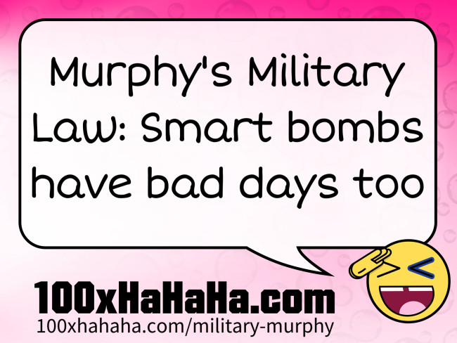 Murphy's Military Law: Smart bombs have bad days too