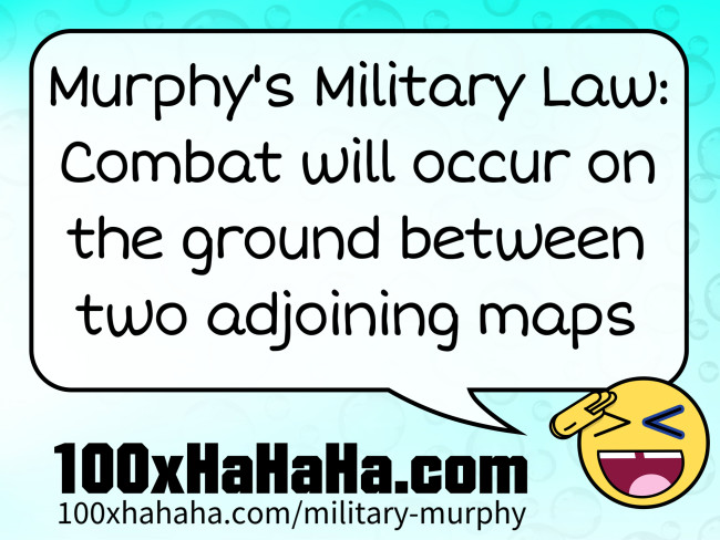 Murphy's Military Law: Combat will occur on the ground between two adjoining maps