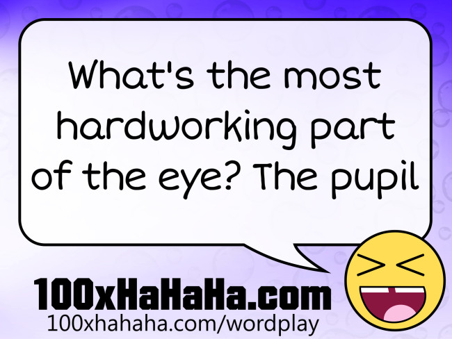 What's the most hardworking part of the eye? The pupil