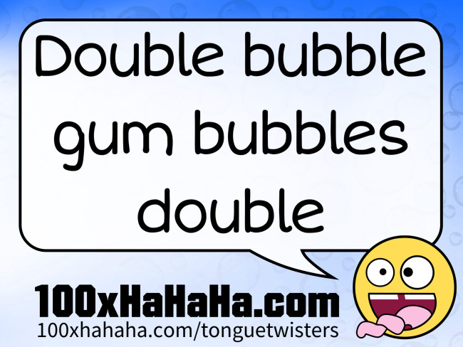 Double bubble gum bubbles double