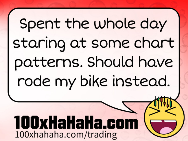 Spent the whole day staring at some chart patterns. Should have rode my bike instead.
