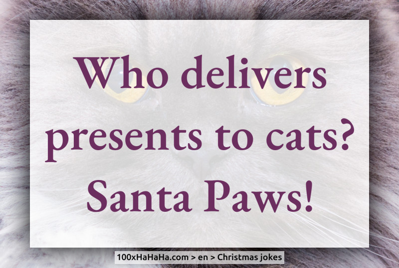 Who delivers presents to cats? Santa Paws!