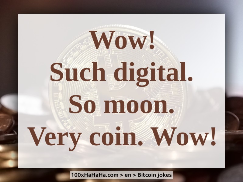 Wow! Such digital. So moon. Very coin. Wow!