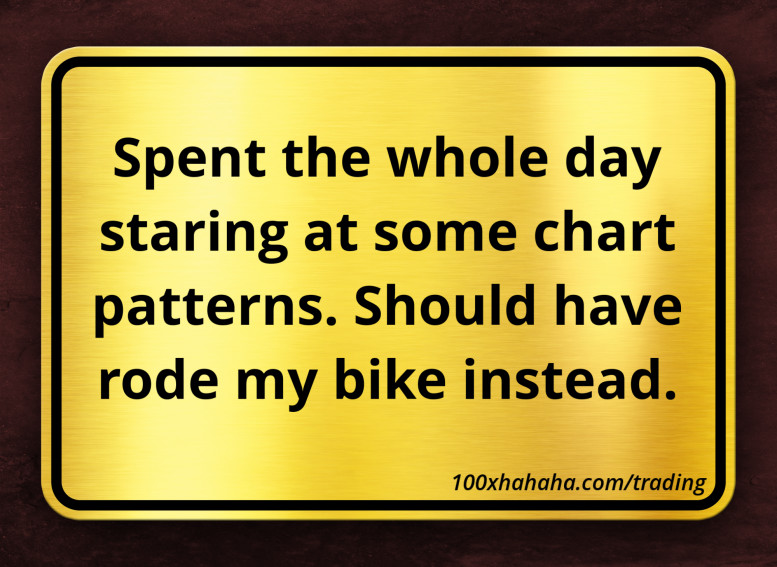 Spent the whole day staring at some chart patterns. Should have rode my bike instead.