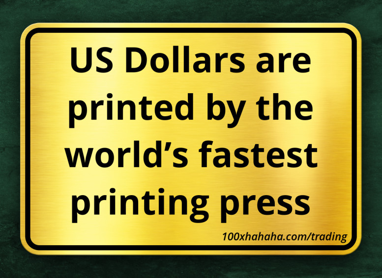 US Dollars are printed by the world's fastest printing press