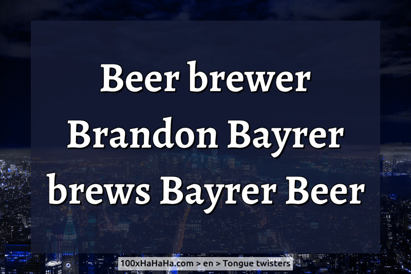 Beer brewer Brandon Bayrer brews Bayrer Beer