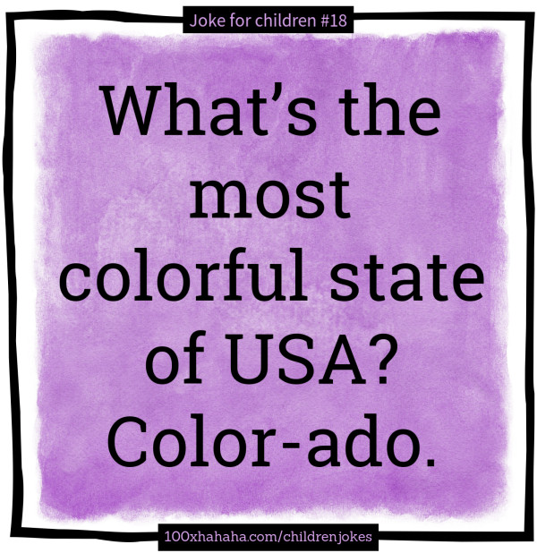 What's the most colorful state of USA? Color-ado