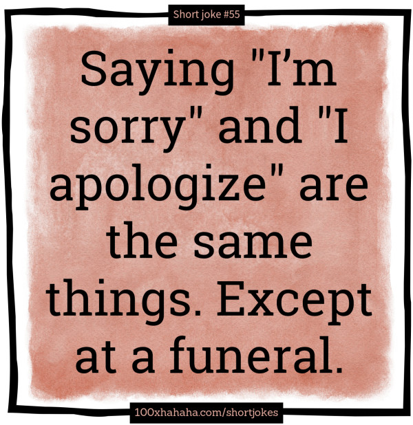Saying "I'm sorry" and "I apologize" are the same things. Except at a funeral.