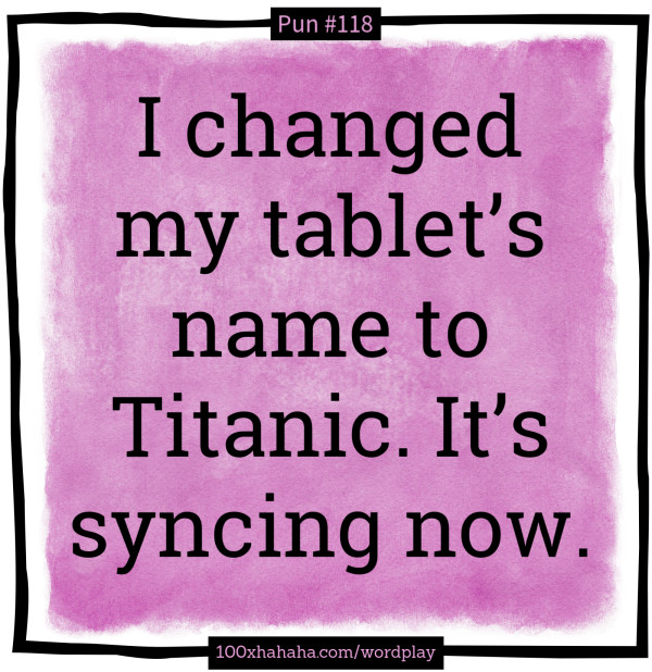 I changed my tablet's name to Titanic. It's syncing now.