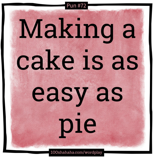 Making a cake is as easy as pie