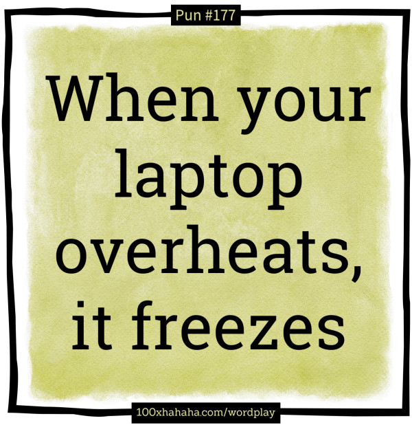 When your laptop overheats, it freezes