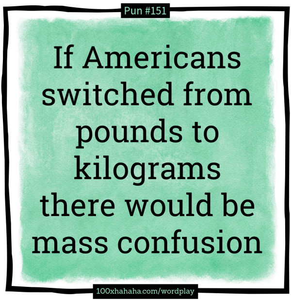 If Americans switched from pounds to kilograms there would be mass confusion