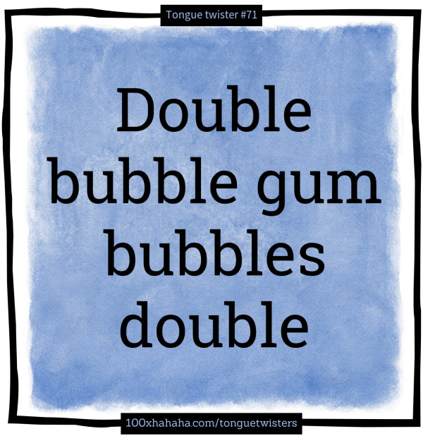 Double bubble gum bubbles double