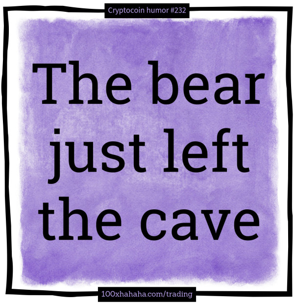 The bear just left the cave