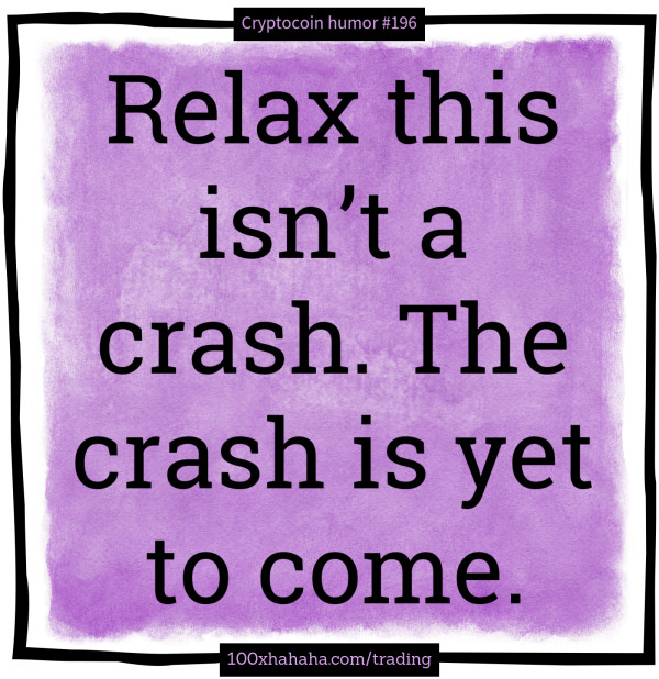 Relax this isn't a crash. The crash is yet to come.