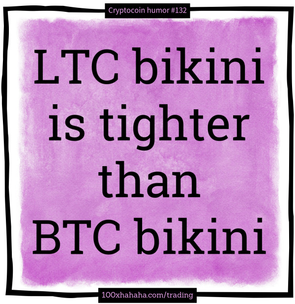 LTC bikini is tighter than BTC bikini