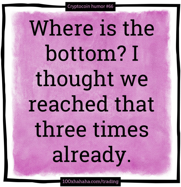 Where is the bottom? I thought we reached that three times already.