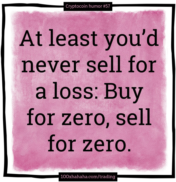 At least you'd never sell for a loss: Buy for zero, sell for zero.