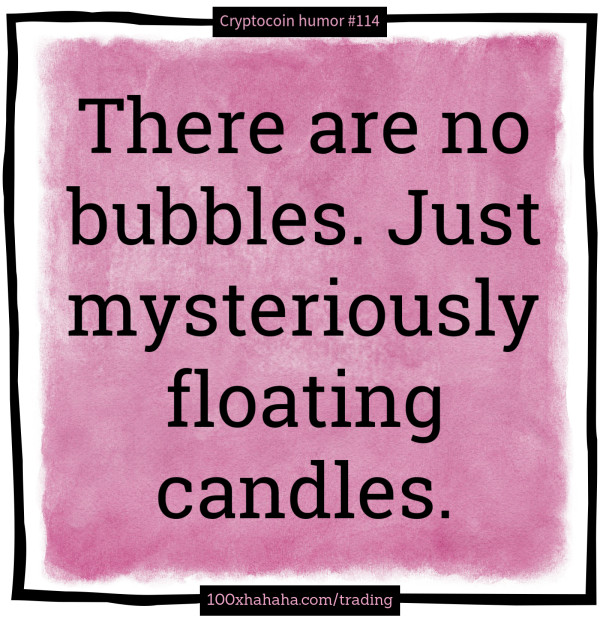 There are no bubbles. Just mysteriously floating candles.