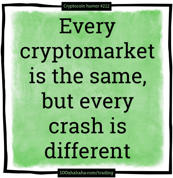 Every cryptomarket is the same, but every crash is different