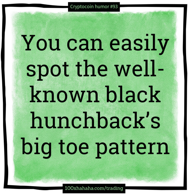 You can easily spot the well-known black hunchback's big toe pattern