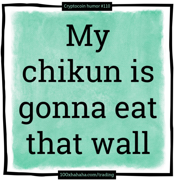 My chikun is gonna eat that wall