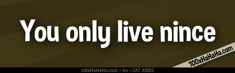 You only live nince