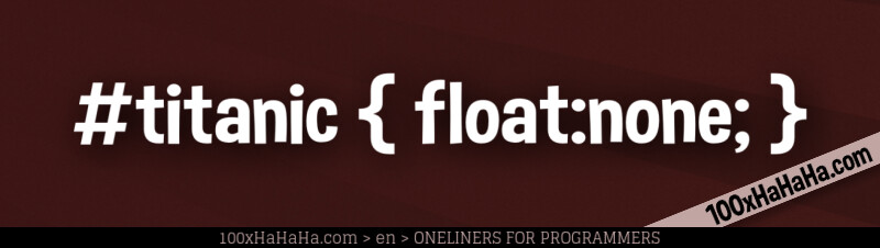 #titanic { float:none; }