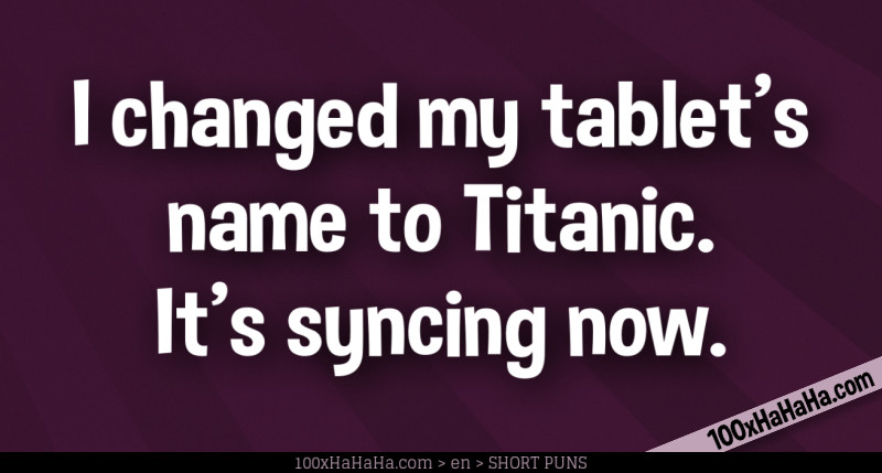 I changed my tablet's name to Titanic. It's syncing now.
