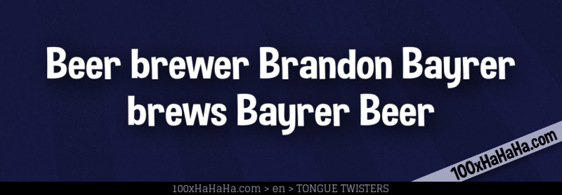 Beer brewer Brandon Bayrer brews Bayrer Beer