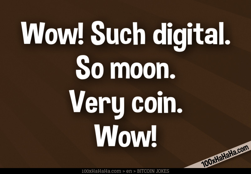 Wow! Such digital. So moon. Very coin. Wow!