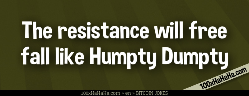 The resistance will free fall like Humpty Dumpty