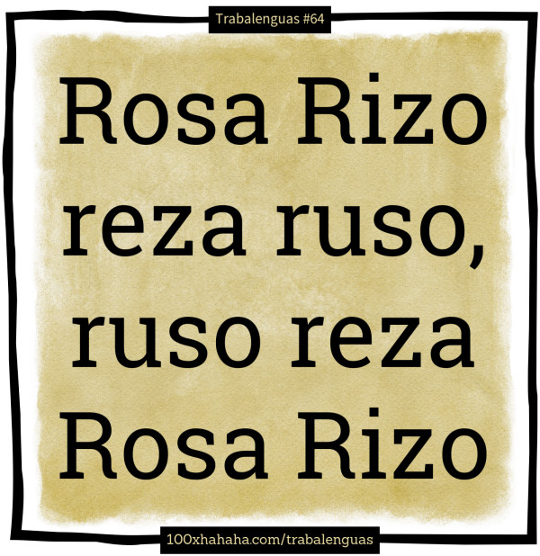 Rosa Rizo reza ruso, ruso reza Rosa Rizo