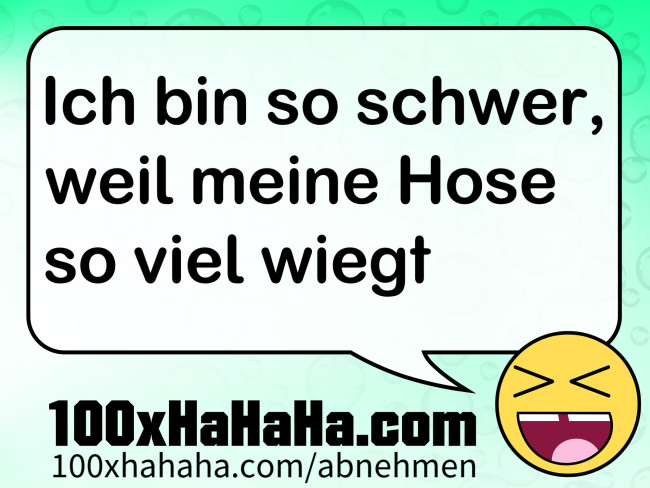 Ich bin so schwer, weil meine Hose so viel wiegt