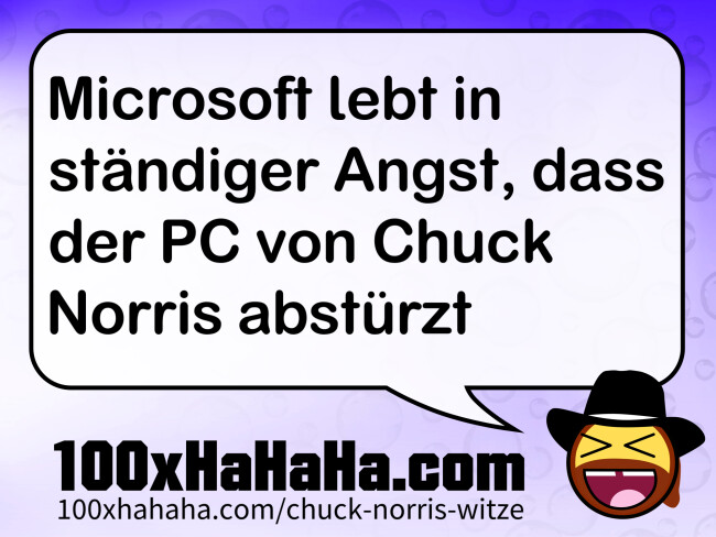 Microsoft lebt in staendiger Angst, dass der PC von Chuck Norris abstuerzt