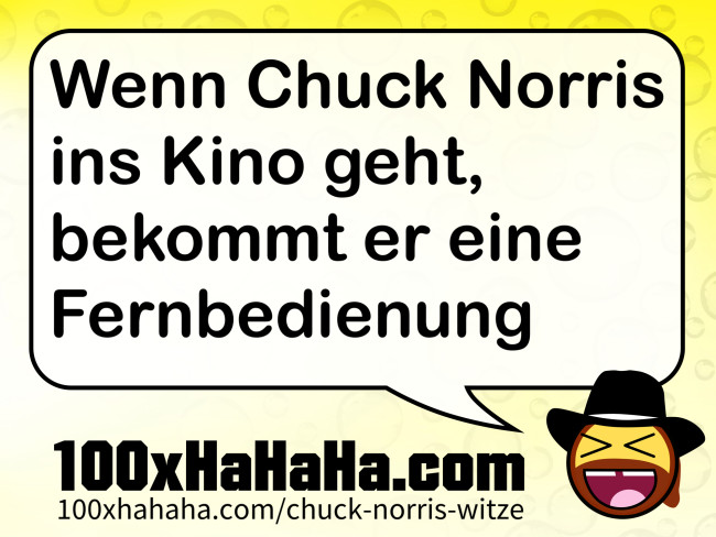 Wenn Chuck Norris ins Kino geht, bekommt er eine Fernbedienung